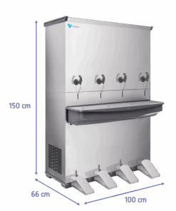 Bebedouro Industrial 200L RESIST em Inox com 4 Torneiras