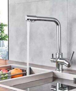 Torneira Monocomando Aço Cromado com Saída para Filtro