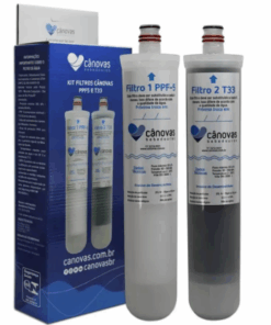 Refil Cânovas Kit PPF-5 e T33 Para Bebedouro Purificador de Água (Modelos LP,  RESIST, BCC e LIFE)
