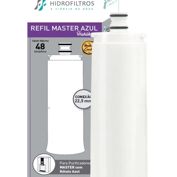 Refil Filtro Para Purificador de Água Master Frio HF Rótulo Azul