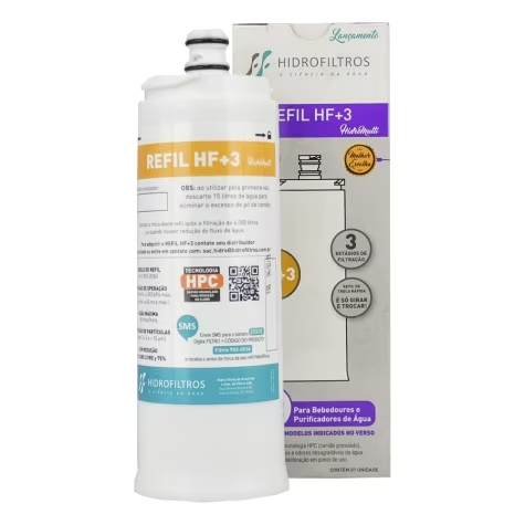Refil Filtro Para Purificador de Água IBBL (HF+3 Compatível Immaginare, Evolux,  Atlantis, FR600, Speciale, Exclusive, Expert, FRQ600 e PFN 2000)