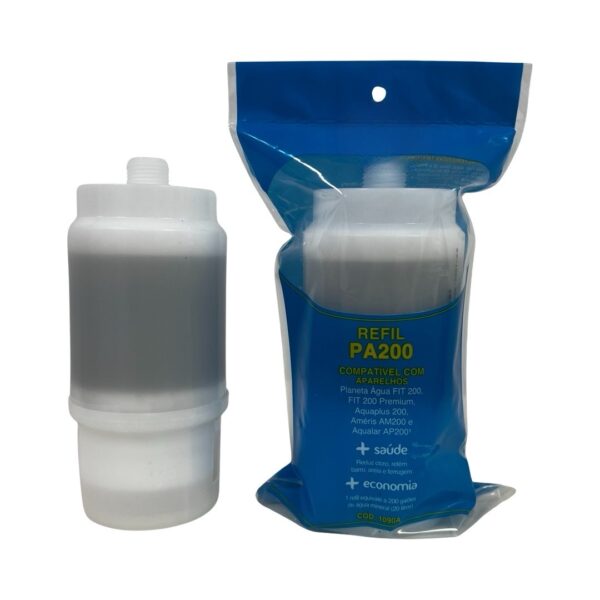 Filtro Refil PA200 Planeta Água. Compatível com Purificador: Fit 200, 3M Aquaplus, Ef Polifi l 300, 3M Aqualar e Aquaplus AP200 - .